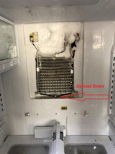 Frigidaire Refrigerator defrost drain clogged